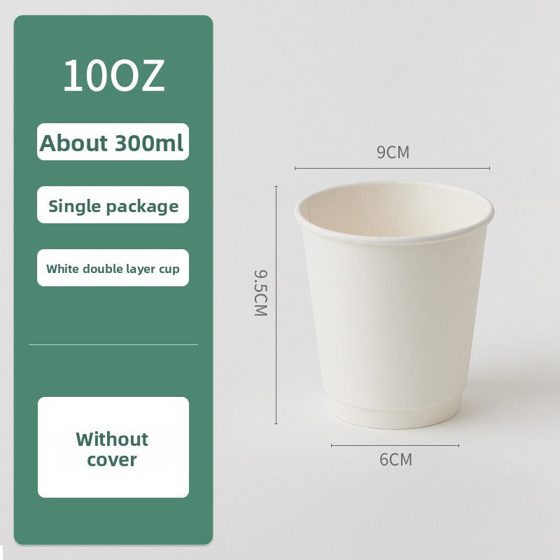 Thickened double-layer heat-resistant hot drink cup with lid