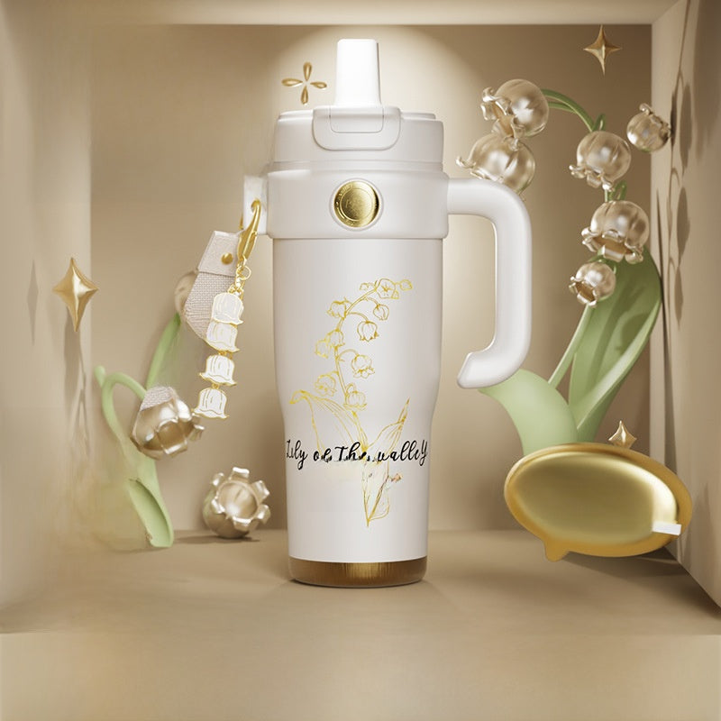 Straw Tumbler Large Capacity Ceramic Cup