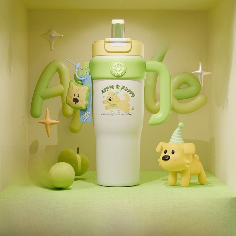 Straw Tumbler Large Capacity Ceramic Cup