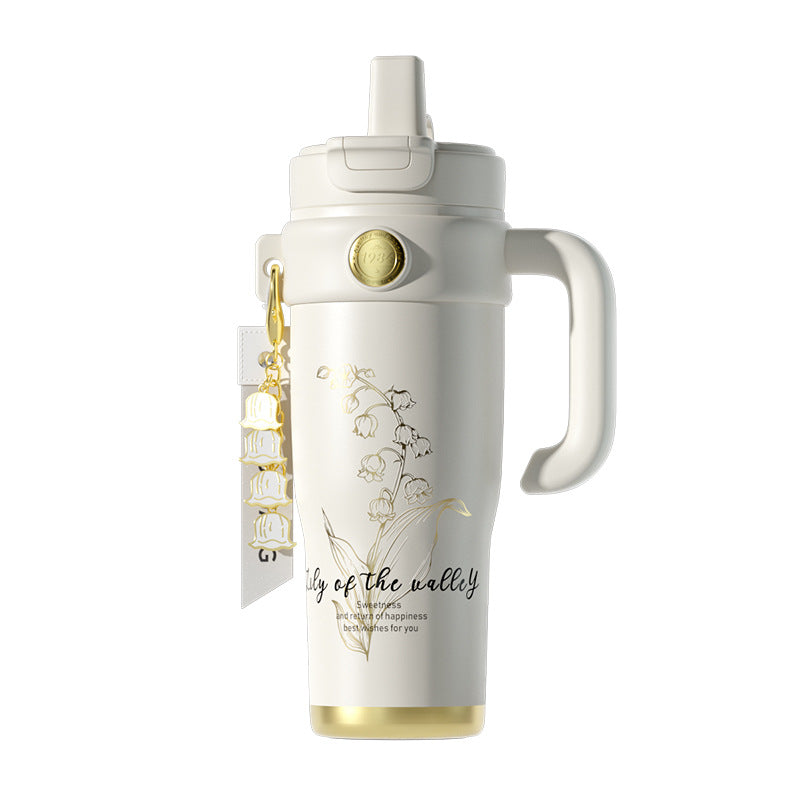 Straw Tumbler Large Capacity Ceramic Cup