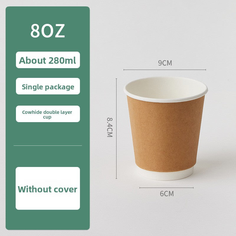 Thickened double-layer heat-resistant hot drink cup with lid