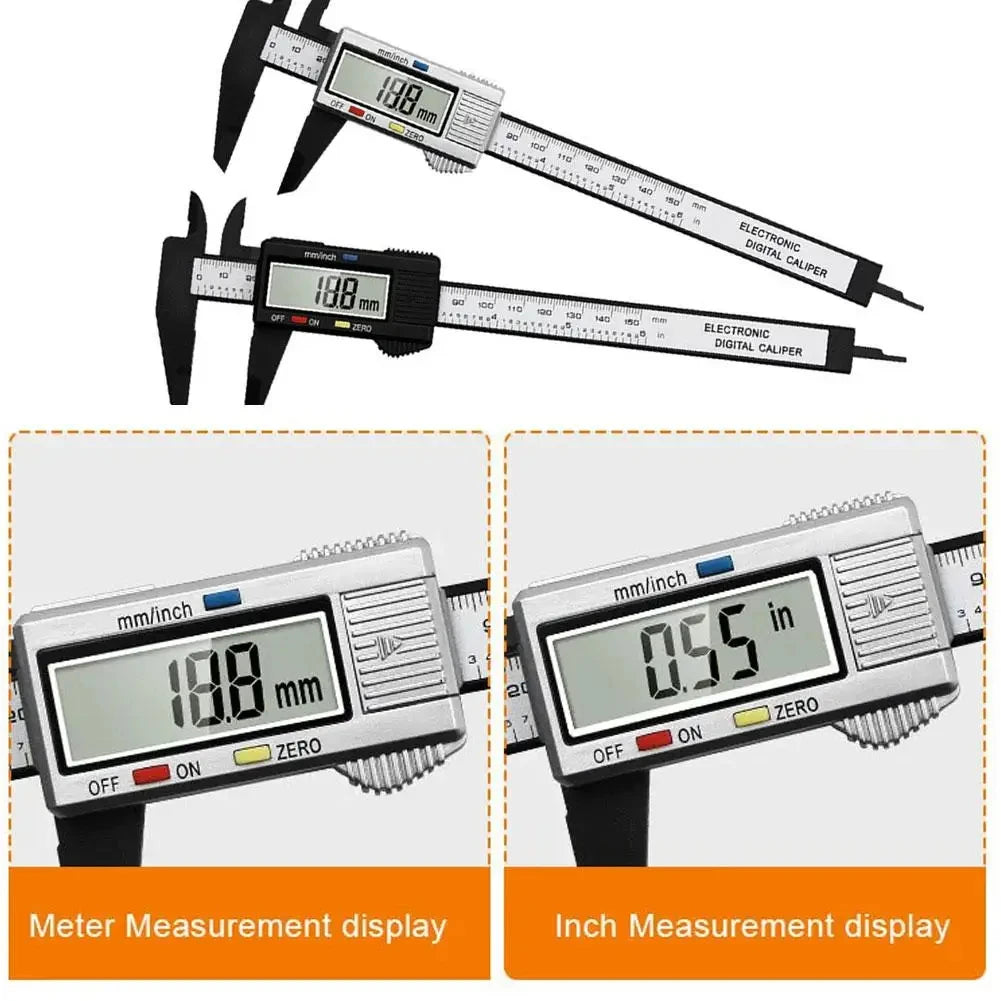 0-150mm High Strength Plastic Student Home Woodworking Gap Play Measuring Calipers Electronic Digital Calipers