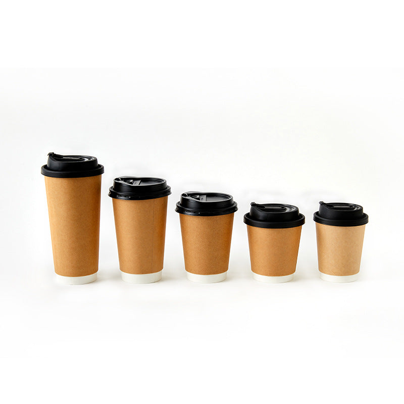Thickened double-layer heat-resistant hot drink cup with lid