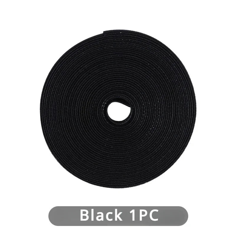 1PC 10mm 5m Data Cable Management Cable Tie Reusable Removable Multi-purpose Wire Organizer Data Cable Storage Tape Plant Fixati