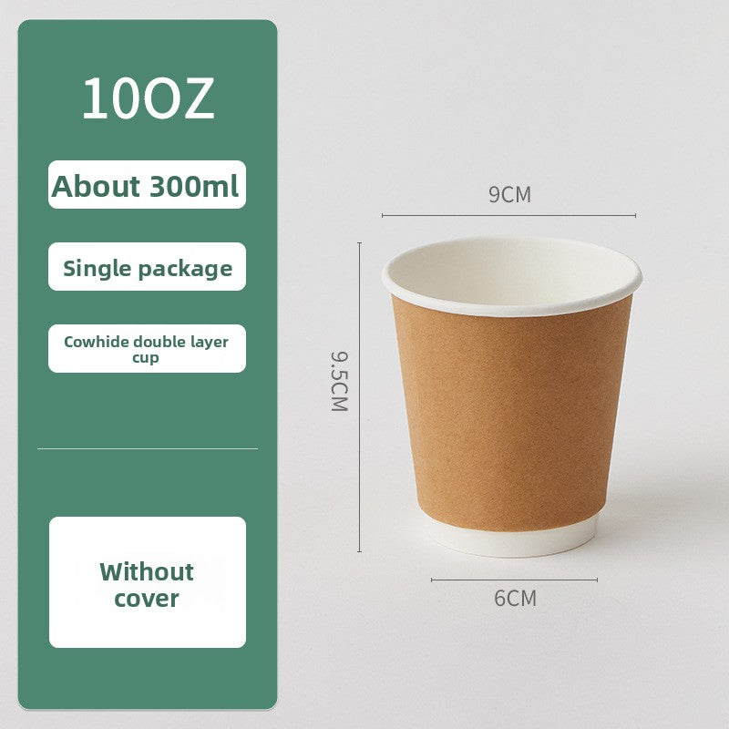 Thickened double-layer heat-resistant hot drink cup with lid