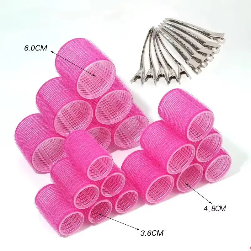 Hair Curling Rollers in Various Sizes for DIY Lazy Hair Styling, Air Bangs Curlers, Plastic Hair Curling Tool