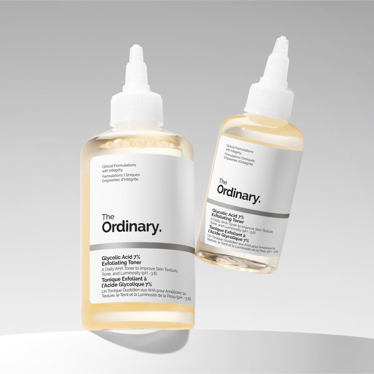 The Ordinary Glycolic Acid 7% Exfoliating Toner, Brightening and Smoothing Daily Toner for More Even-Looking Skin Tone, 3.4 Fl Oz
