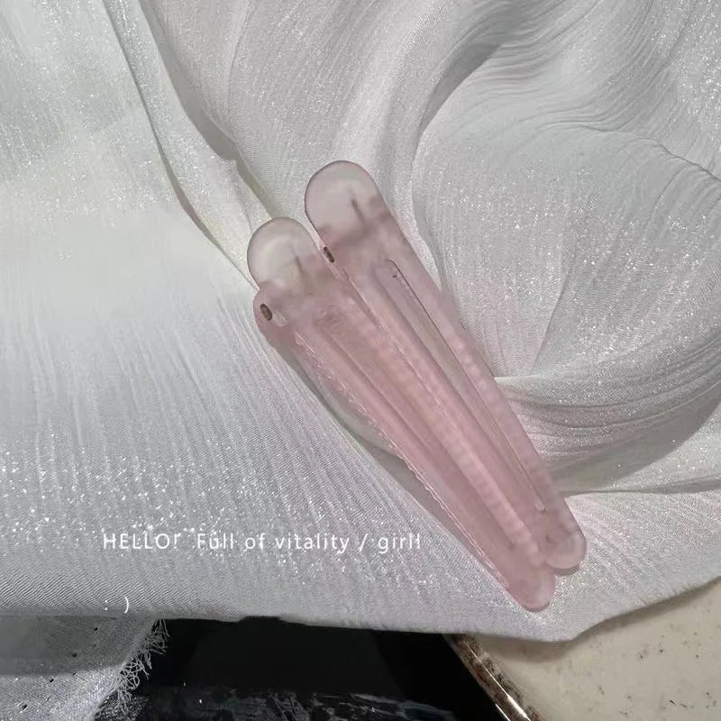 2Pcs/Lot 7.5cm Plastic Candy Colors Hairdressing Duckbill Clip Hairpins Hair Care Hair Clamps Styling Tools Professional Salon