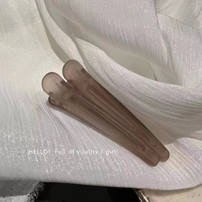 2Pcs/Lot 7.5cm Plastic Candy Colors Hairdressing Duckbill Clip Hairpins Hair Care Hair Clamps Styling Tools Professional Salon