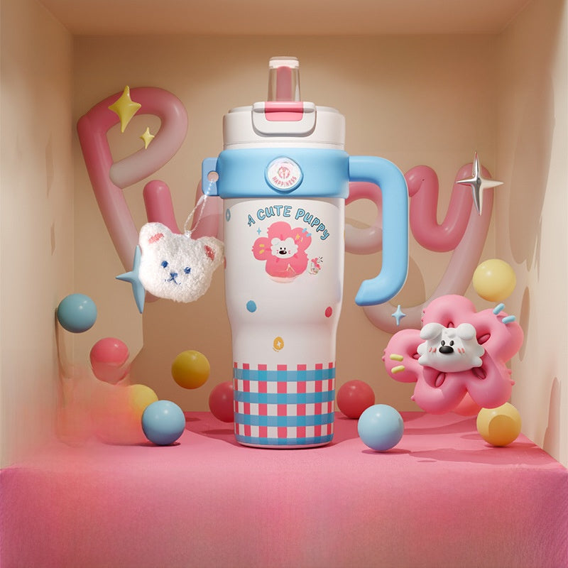 Straw Tumbler Large Capacity Ceramic Cup