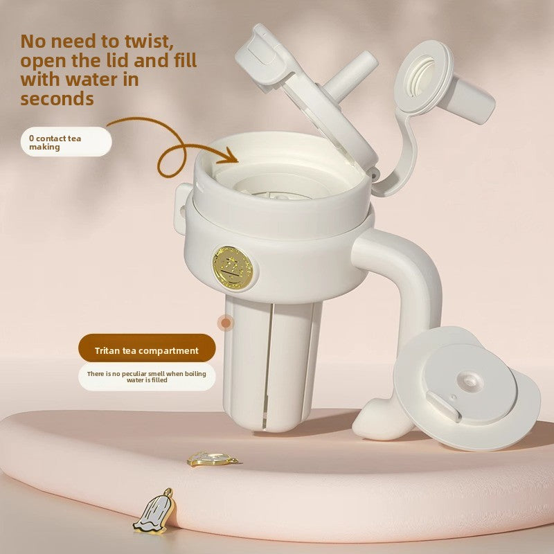 Straw Tumbler Large Capacity Ceramic Cup