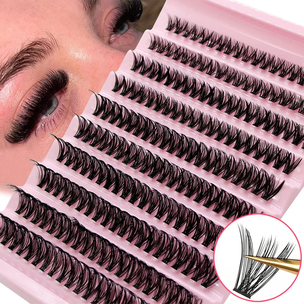 Big Capacity Super Bunch DIY Cluster Lashes 8-16mm Mix Charm Style Eyelashes Extension False Eyelash Makeup Tool Russian Volume