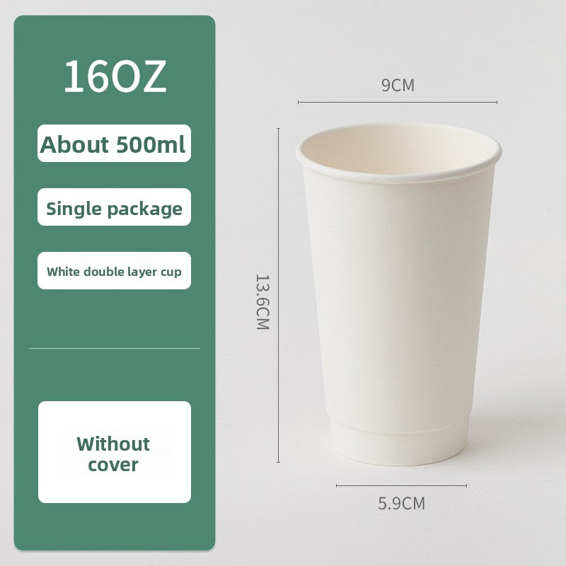 Thickened double-layer heat-resistant hot drink cup with lid