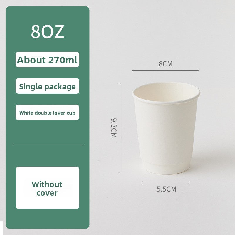 Thickened double-layer heat-resistant hot drink cup with lid