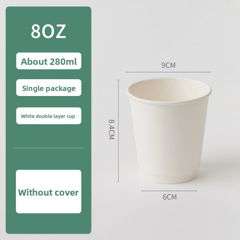 Thickened double-layer heat-resistant hot drink cup with lid