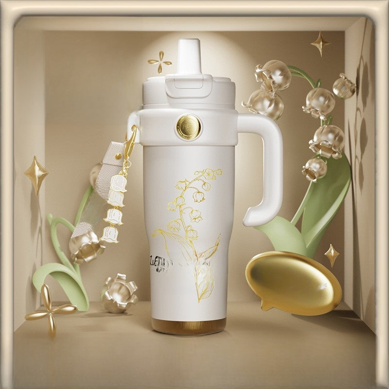 Straw Tumbler Large Capacity Ceramic Cup