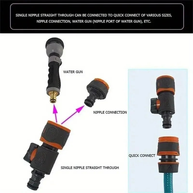 1-Pcs 1/2" 3/4" 1" Garden Hose Quick Connect Adapters -EU BPS Threaded Fittings for Faucets, Spray Guns & Watering Systems