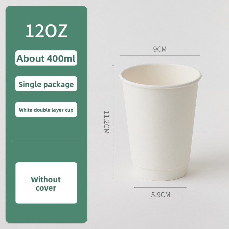 Thickened double-layer heat-resistant hot drink cup with lid