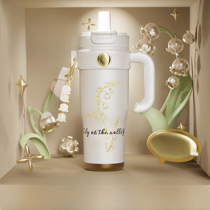 Straw Tumbler Large Capacity Ceramic Cup