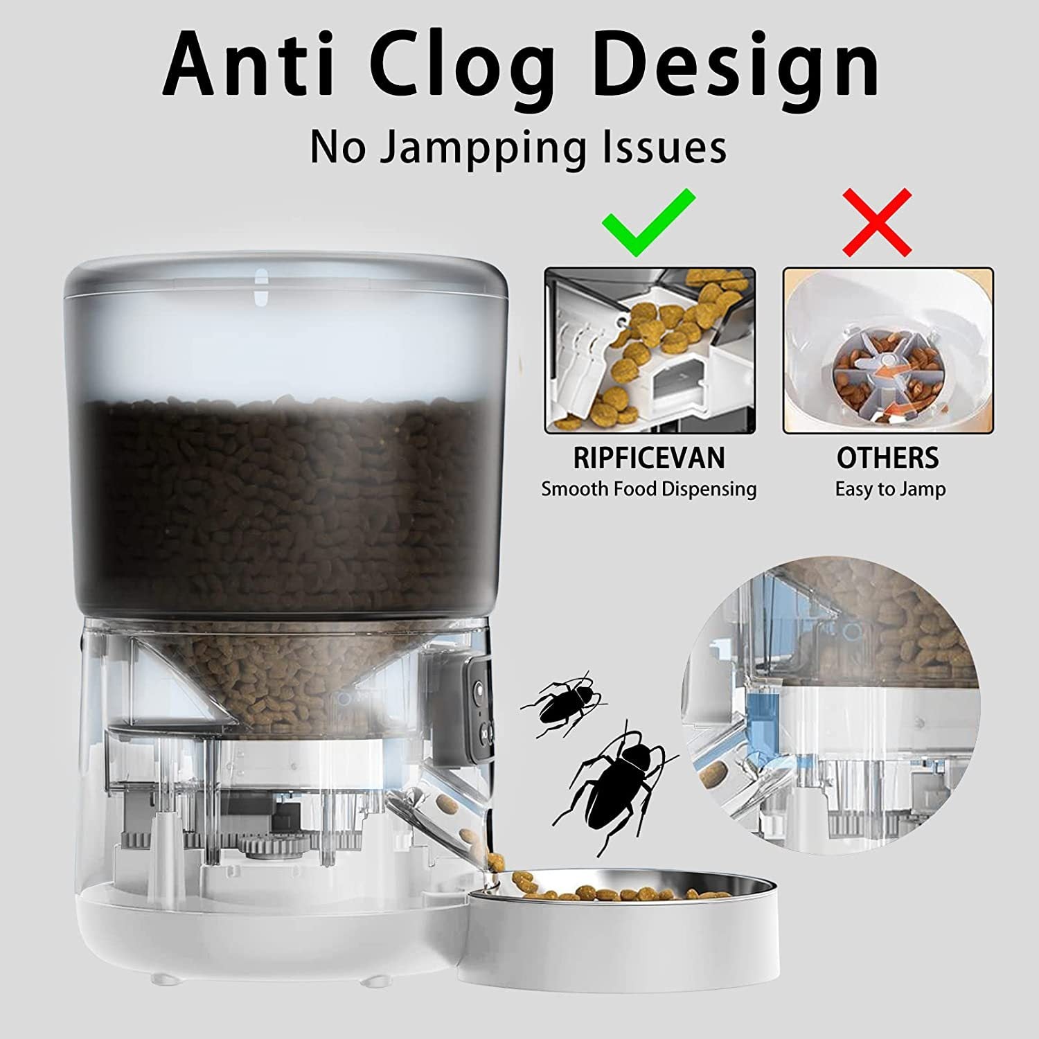 Pet Feeder Automatic 4L Remote Graffiti APP Timing Quantitative Cat And Dog Supplies WIFI Intelligent Feeding Machine