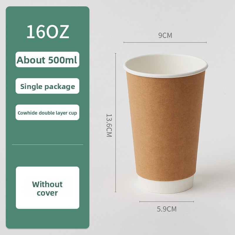 Thickened double-layer heat-resistant hot drink cup with lid