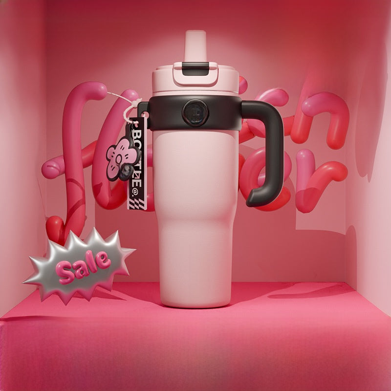 Straw Tumbler Large Capacity Ceramic Cup