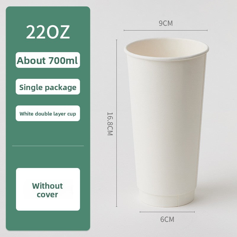 Thickened double-layer heat-resistant hot drink cup with lid