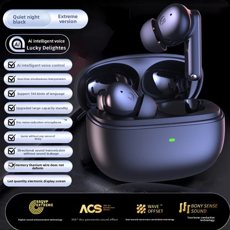Dual-microphone wireless Bluetooth translation headphones