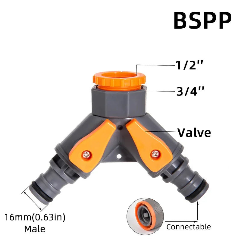 1-Pcs 1/2" 3/4" 1" Garden Hose Quick Connect Adapters -EU BPS Threaded Fittings for Faucets, Spray Guns & Watering Systems