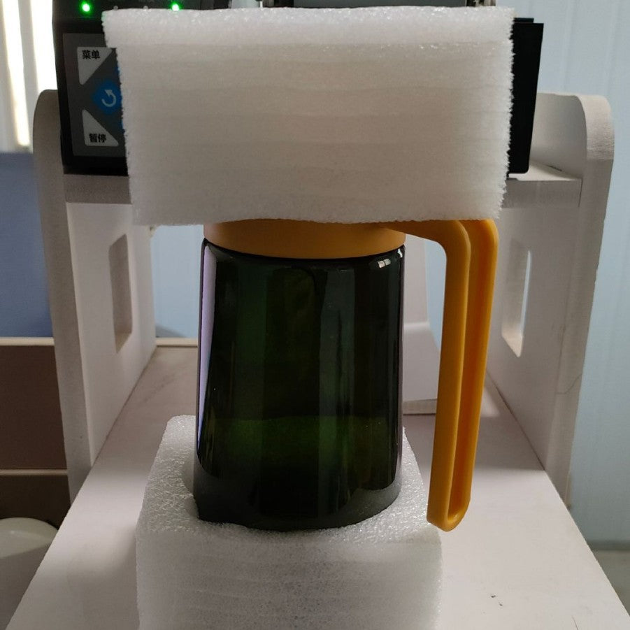 Household spray-pouring dual-purpose glass oil bottle