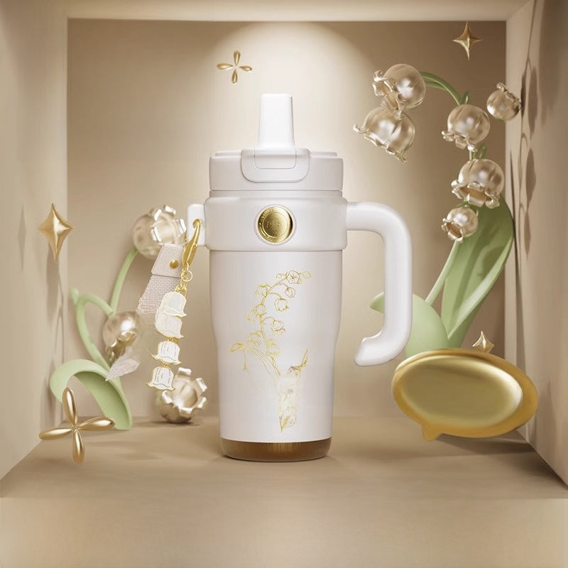 Straw Tumbler Large Capacity Ceramic Cup