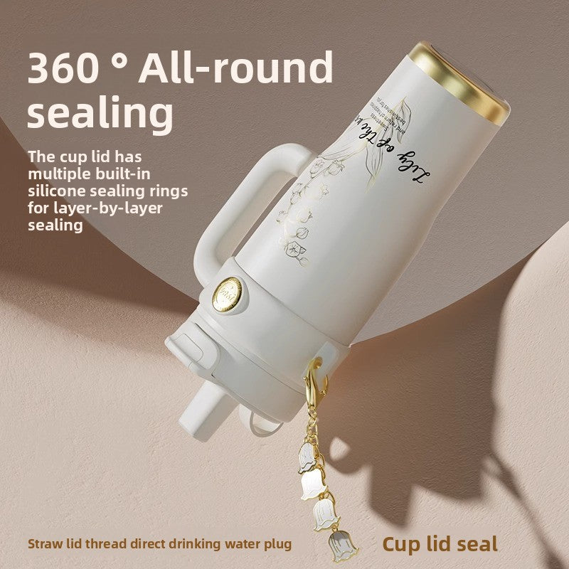 Straw Tumbler Large Capacity Ceramic Cup