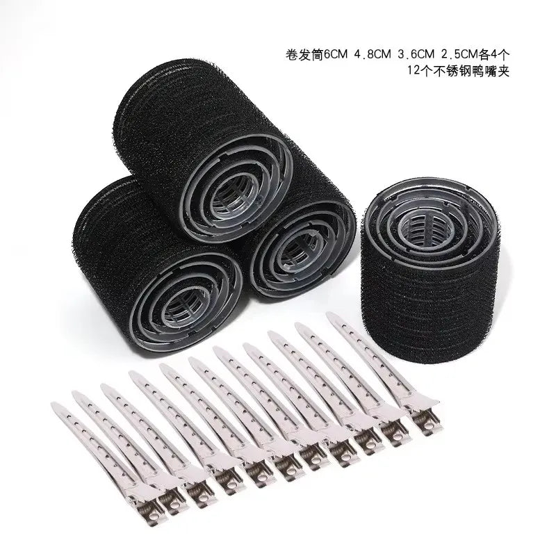 Hair Curling Rollers in Various Sizes for DIY Lazy Hair Styling, Air Bangs Curlers, Plastic Hair Curling Tool